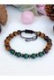 Natural Stone Tiger Eye-malachite-hematite Stone Bracelet-migraine Bracelet Akalite - 3
