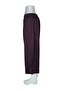 Women's Plum Waist Elastic Double Pocket Slit Stone Detailed Comfortable Fit Plus Size Combed Cotton Capri - 3