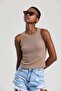 Women's Yellow Biscuit Halter Neck 2-Piece Crop Blouse - 2
