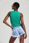 Women's Biscuit Green Halter Neck 2-Piece Crop Blouse - 5