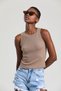 Women's Red Biscuit Halter Neck Ribbed 2-Pack Crop Blouse - 4