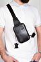 100% Genuine Leather Chest and Shoulder Bag Waist Bag with Headphone Outlet