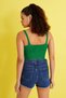 Women's Dark Green Zigzag String Knitwear Blouse - 5