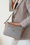 Cara Gray Tan Women's Shoulder and Crossbody Bag 21x27 Size