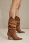 Cheyenne Bellows Tan Suede 8 cm Women's Boots & Bootie, High Heels - 3