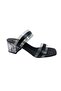 01221 Leather Transparent Heel Fashion Women's Slippers