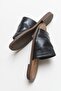Clau Black Women's Leather Slippers - 2