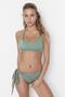 Green Tie-Up High Waist Normal Leg Bikini Bottom TBESS22BA0209