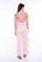 Fera Floral Patterned High Waist 100% Linen Trousers - 6