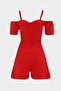 Cut Out Collar Detailed Shorts Jumpsuit - 2