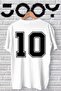 Unisex Number 10 Design White Oversize Tshirt