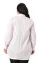 Large Size Women's Silhouette Printed Half Balloon Mold Skirt Stitched Pink Shirt - 3