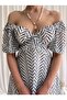 Black Backless Chiffon Fabric Dress - 2