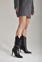 Kassandra Black Crocodile 8 cm Women's Boots & Bootie, High Heels - 4