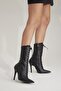 Nemesis Lace-Up Black Boots Matte 10 cm Women & Bootie, Heels - 7