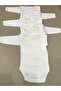 Long Sleeve Snap Back Baby Bodysuit, Cream Color, Pack of 5 - 4