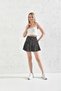 100% Woven Viscose Elastic Printed Women's Skirt with Shorts - 5