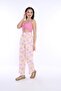 Fera Floral Patterned High Waist 100% Linen Trousers - 3