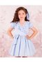 Scalloped Girl's Dress And Ribbon Buckle