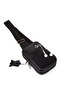 100% Genuine Leather Chest and Shoulder Bag Waist Bag with Headphone Outlet - 3