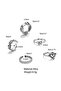 Women's Heart Adjustable Ring Set - 3