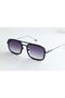 Ella Metal Unisex Black Handle Metsal Frame Glass Uv400 Sunglasses - 3