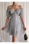 Black Backless Chiffon Fabric Dress