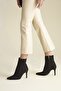 Darker Black Suede 8 cm Women's Boots & Bootie, High Heels Suede - 5