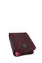 Unisex 10 Compartment New Small Mold Accordion Claret Red Leather Credit Card Holder Wallet