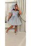 Scalloped Girl's Dress And Ribbon Buckle - 6