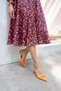 Babes Women's Orange Satin Special Heel Heeled Shoes - 2