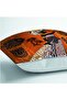 Black Women's Animal Motif Throw Pillow Cover with Ethnic Pattern on Brown Background - 3