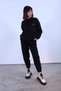 Μαύρο Basic Παντελόνι jogger Πλεκτό Φούτερ
