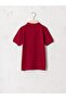 Boy's Claret Red T-Shirt Polo Collar Basic Short Sleeve Cotton from Your Fashion Style - 4