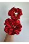 Melkady 131kı- Satin Scrunchie Hair Rubber Set (Piece of 2) Hair Accessory, Buckle - 2