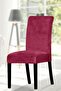 Chair Cover. 6 Pieces. Quality Velvet Fabric. Lycra Cover with Elastic Edges. Red Color