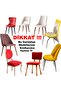 Chair Cover. 6 Pieces. Quality Velvet Fabric. Lycra Cover with Elastic Edges. Red Color - 2