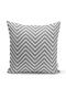 Grey Zigzag and Star Patterned 4-Piece Modern Pillow Cushion Cover - 5