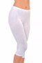 Women's White Modal Knee Length Capri Tights - 2