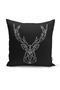 Black and White Colored 4-Piece Concept Pillow Cushion Cover - 2