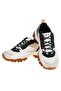 Women's Beige Lace-Up Sneakers - 5