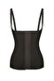 Latex Steel Underwire Clasp Body Shaping Corset Black - 6