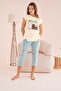 13493 Women's Printed Capri Suit - 4