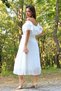 Women's Midi Length New Season Double Breasted Collar Angel Sleeve Chiffon Dress Ry8081 - 5
