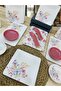 Breakfast Set for 6 People 15 Piece Square Dried Rose Spring Set - 3