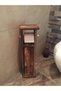 Wooden WC Paper Holder Toilet Phone Holder Stand Featured Bathroom Paper Holder - 5