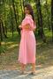Women's Pink Belted Madonna Collar Baby Shower Dress Nb8060 - 5