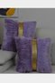 Plush Square Striped Throw Pillow Cover - Lilac - 4