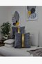 Plush Square Striped Throw Pillow Cover - Gray
