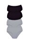 4 Pieces Women's High Waist Bato Thick Rubber Panties S3